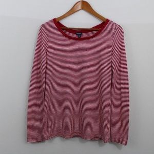 Splendid Red & White Striped Long Sleeve Shirt